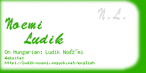 noemi ludik business card